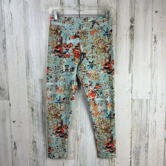 Soft Surroundings Have To Have Blue Corduba Printed Ankle Legging Size PXS - Picture 1 of 8